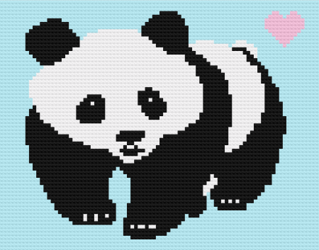 Рисование по клеточкам Панда