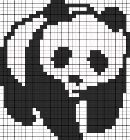 Рисунки по клеткам Панда