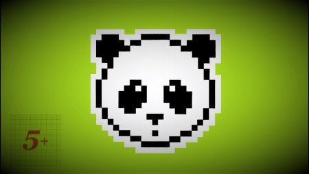 Рисунки по клеточкам пикселька Панда