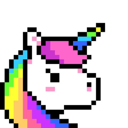 Рисование по клеточкам в тетради Единорог