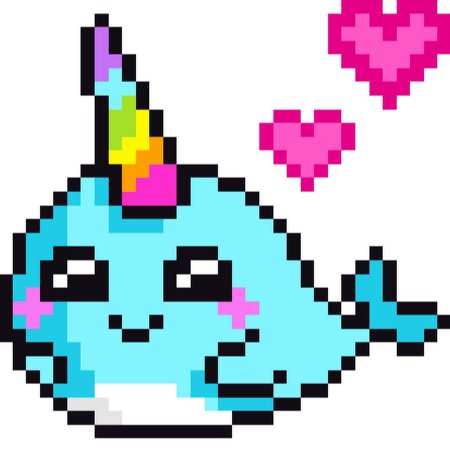 Рисование по клеточкам в тетради Единорог