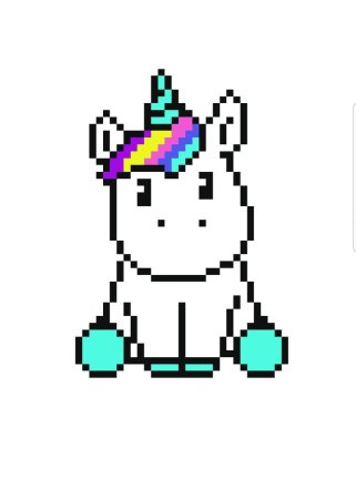 Единорог по клеточкам