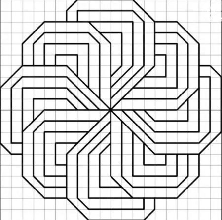 Рисунки по клеткам карандашом