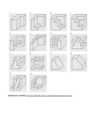 Объемная лестница по клеточкам