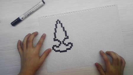 Рисование по клеточкам ножи