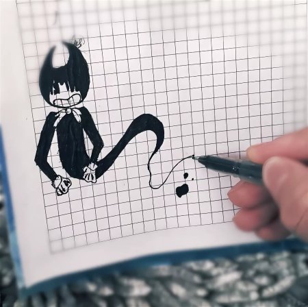 БЕНДИ рисунок по клеткам