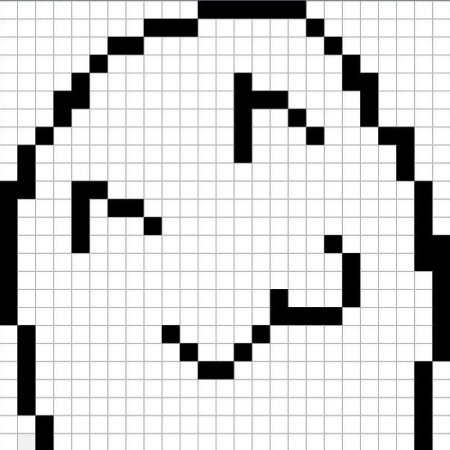 Пиксель арт черно белый