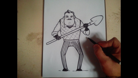 Привет сосед картинки раскраски