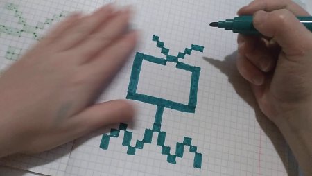 Нарисовать чудиков по клеточкам