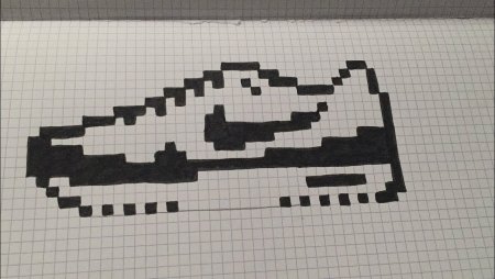 Рисунки по клеточкам в тетради оружие