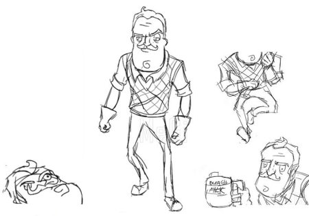 Привет сосед картинки раскраски