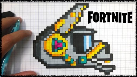 Рисование по клеточкам Fortnite