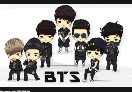 Группа BTS по клеточкам