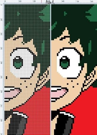 Пиксель арт геройская Академия