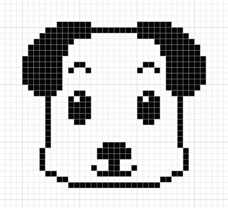 Рисование по клеточкам собака