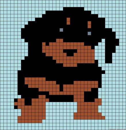 Рисунки по клеткам черные