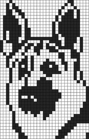 Рисунки по клеточкам собаки маленькие