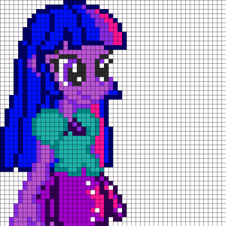 Девочки из Эквестрии по клеточкам