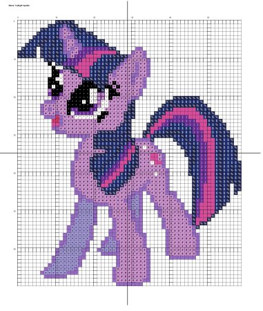 Вышивка крестиком пони