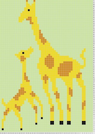 Рисование по клеточкам Жираф