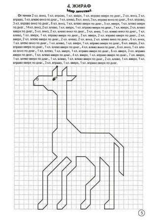 Жирафик по клеточкам