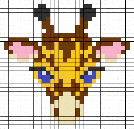 Яркий маленькие рисуночки по клеточкам.