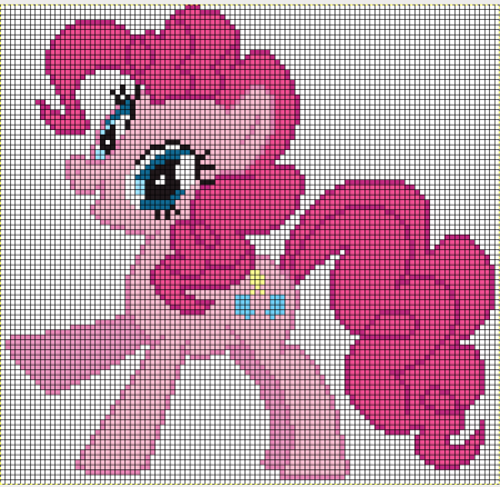 Пинки Пай крестиком вышивка