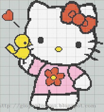 Вышивка крестиком Хелло Китти