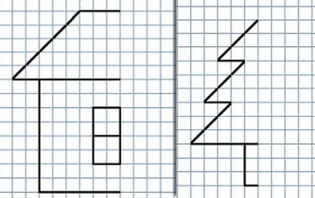 Дорисуй вторую половину по клеточкам