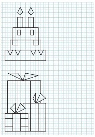 Симметричные рисунки по клеточкам