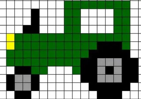 Рисунки по клеточкам для мальчиков