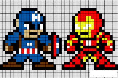 Супергерои по клеточкам