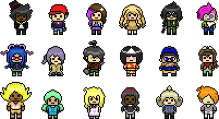 Пиксельные персонажи БСД