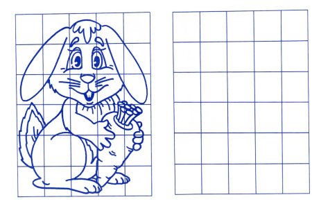 Увеличение рисунка по клеткам