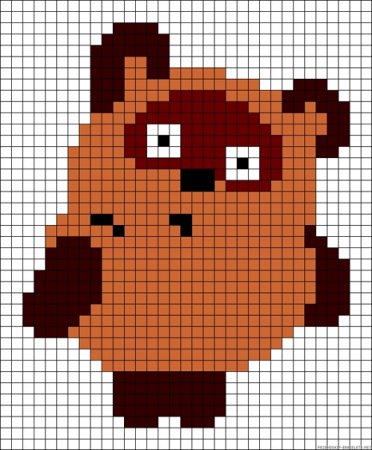 Рисование по клеточкам из мультиков