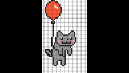 Рисование по клеточкам котята