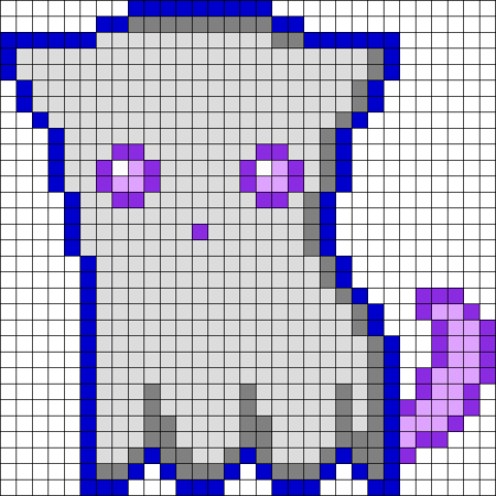 Рисование по клеточкам котики