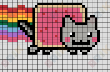 Рисунки в клеточку в блокноте