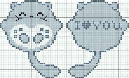 Котенок вышивка простая