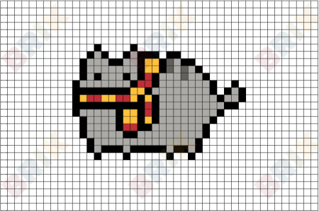 Котик по клеточкам