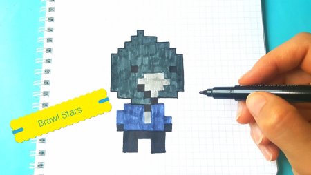 Ворон по клеточкам из БРАВЛ