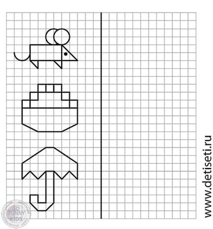 Графическое задание для детей 6-7 лет
