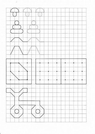 Повторить рисунок по клеточкам