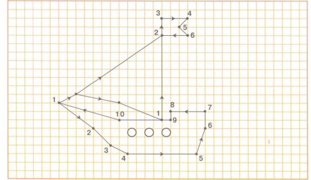 Повтори узор по клеточкам