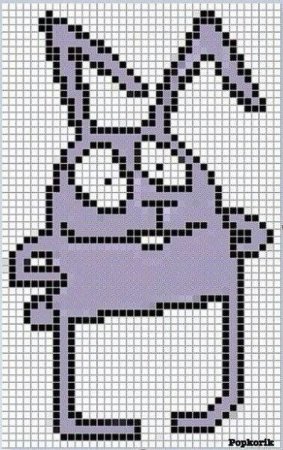 Кролик по клеточкам