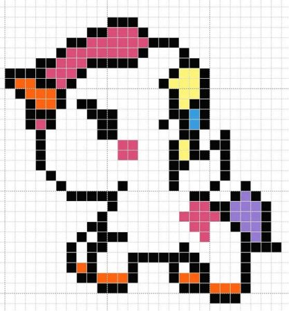 Звери по клеточкам в тетради