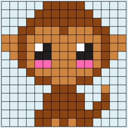 Рисование по клеткам зайчик