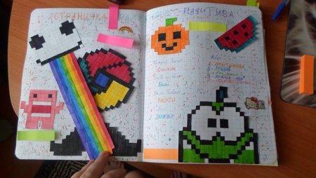 Объемный кубик по клеточкам