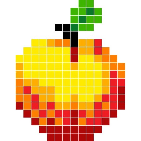 Рисунки по клеточкам фрукты