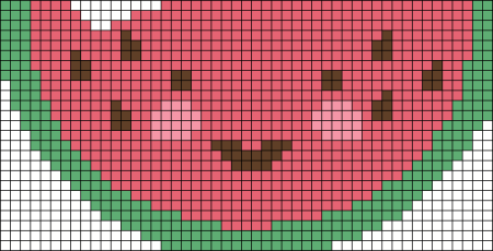 Рисунки по клеточкам Арбуз